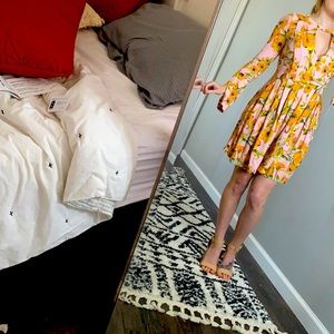 Light pink bell floral dress